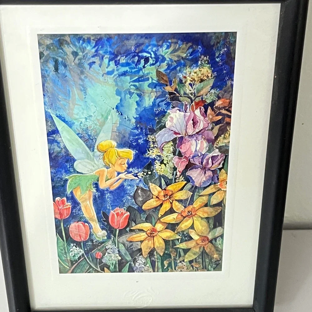Disney Postcards Framed Art Set Mini  Multicolor Tinker Bell Montage